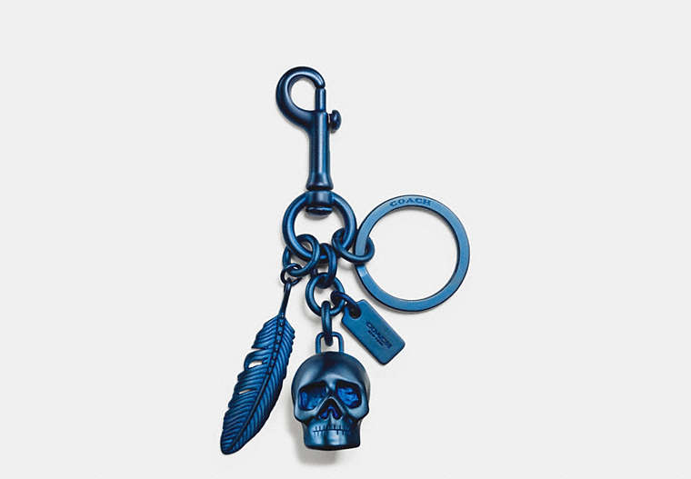 Skull And Feather Key Ring