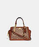COACH®,DREAMER 21 IN SIGNATURE CANVAS,Coated Canvas,Medium,Brass/Tan/Rust,Front View