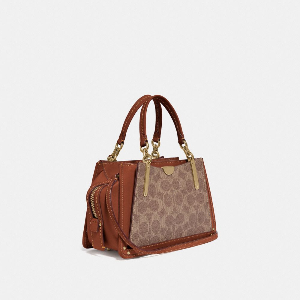 Coach Ladies Signature Canvas Dreamer 21 With Snakeskin Detail