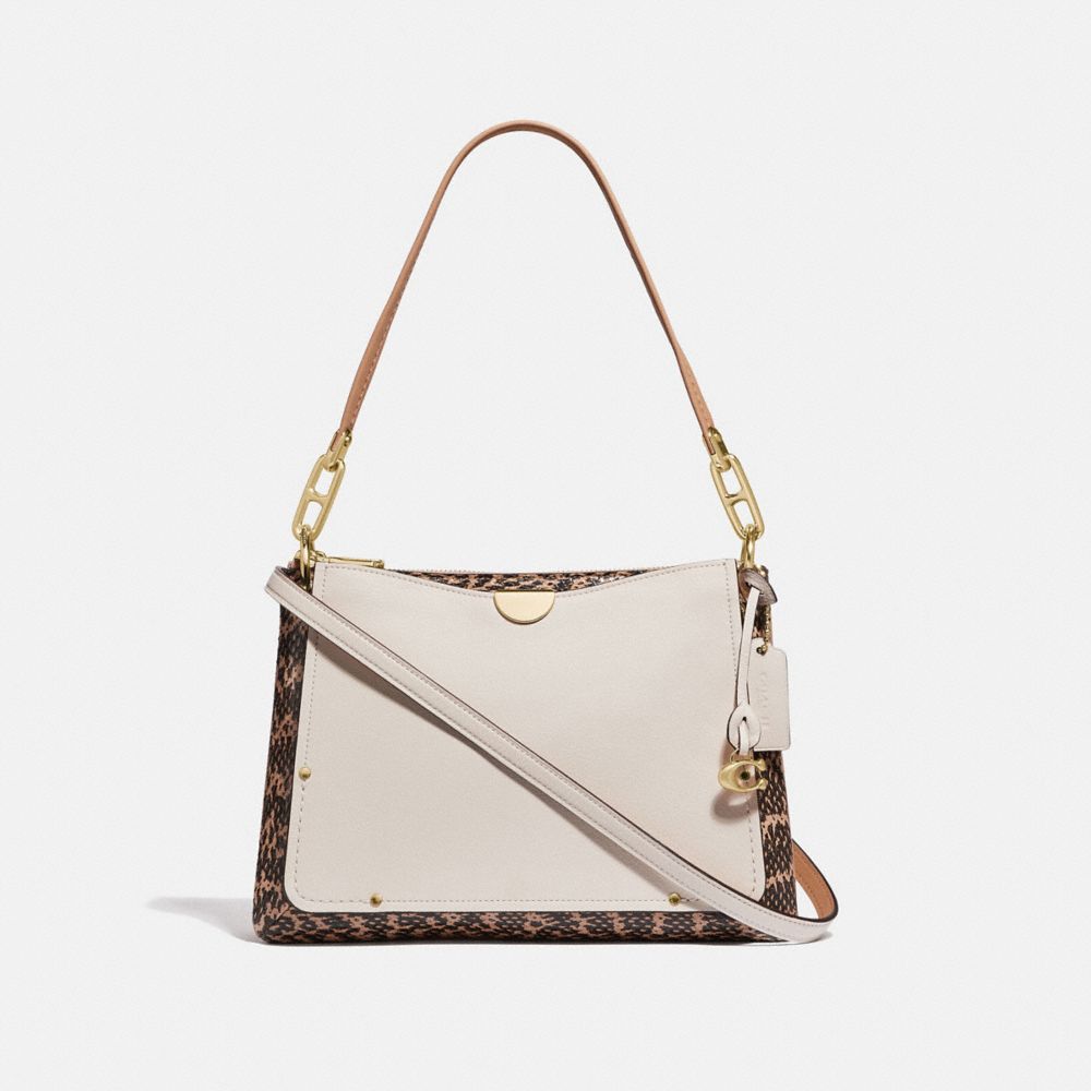 COACH Dreamer Shoulder Bag With Snakeskin Detail