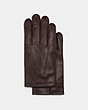 COACH®,LEATHER GLOVES,n/a,New Oxblood,Front View