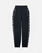 COACH®,HORSE AND CARRIAGE TAPE SWEATPANTS,cotton,NAVY,Front View