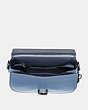 COACH®,SADDLE,Leather,Medium,Slate/Pewter,Inside View,Top View