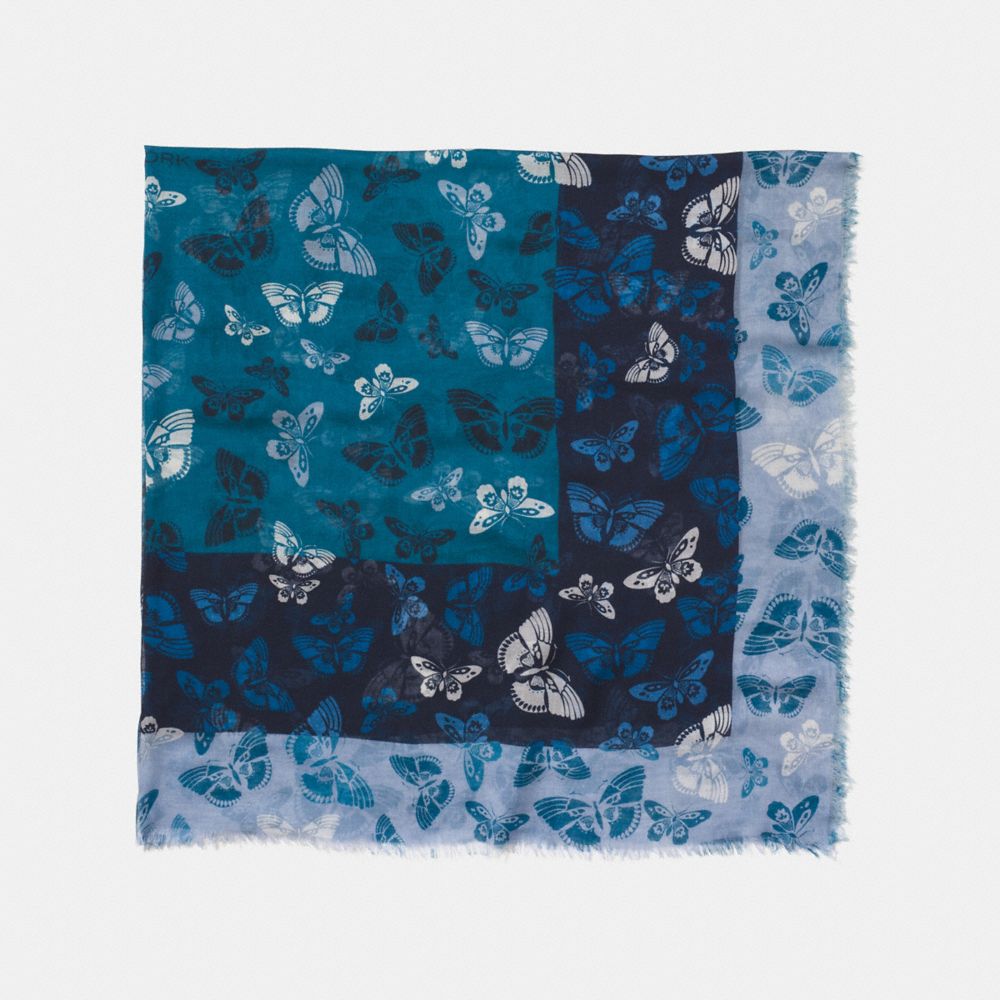 Butterfly Woven Oversized Square Scarf