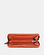 COACH®,ACCORDION ZIP WALLET,Leather,Gunmetal/Vintage Orange,Inside View,Top View