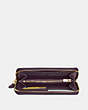COACH®,ACCORDION ZIP WALLET,Leather,Light Gold/Oxblood,Inside View,Top View