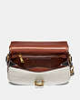 COACH®,SADDLE IN COLORBLOCK,Leather,Brass/Chalk,Inside View,Top View