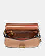 COACH®,SADDLE IN COLORBLOCK,Leather,Brass/Beechwood Multi,Inside View,Top View