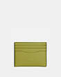 COACH®,CARD CASE,Leather,Gunmetal/Citrine,Front View