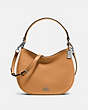 COACH®,MAE CROSSBODY,Leather,Medium,Silver/Light Saddle,Front View