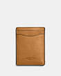 COACH®,3-IN-1 CARD CASE,Smooth Leather,CARAMEL,Front View
