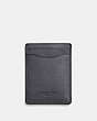 COACH®,3-IN-1 CARD CASE,Smooth Leather,GRAPHITE,Front View