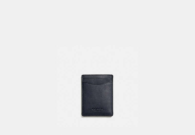 COACH®,3-IN-1 CARD CASE,Smooth Leather,Midnight,Front View