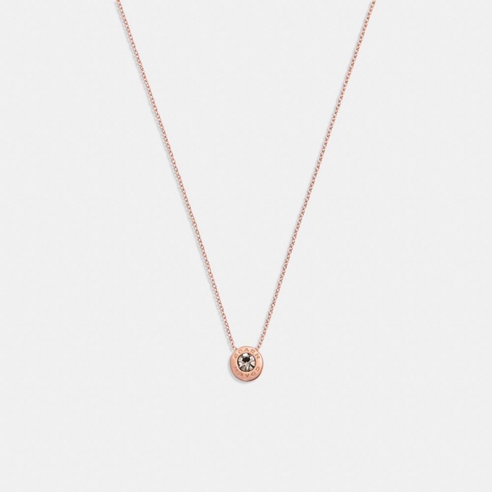Open Circle Stone Necklace