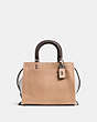 COACH®,ROGUE BAG 25,Leather,Medium,Black Copper/Beechwood,Front View