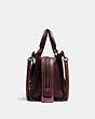 COACH®,ROGUE BAG 25,Leather,Medium,Black Copper/Oxblood,Angle View