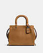 COACH®,ROGUE BAG 25,Leather,Medium,Pewter/Light Saddle,Front View