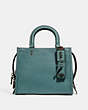 COACH®,ROGUE 25,Leather,Medium,Pewter/Marine,Front View