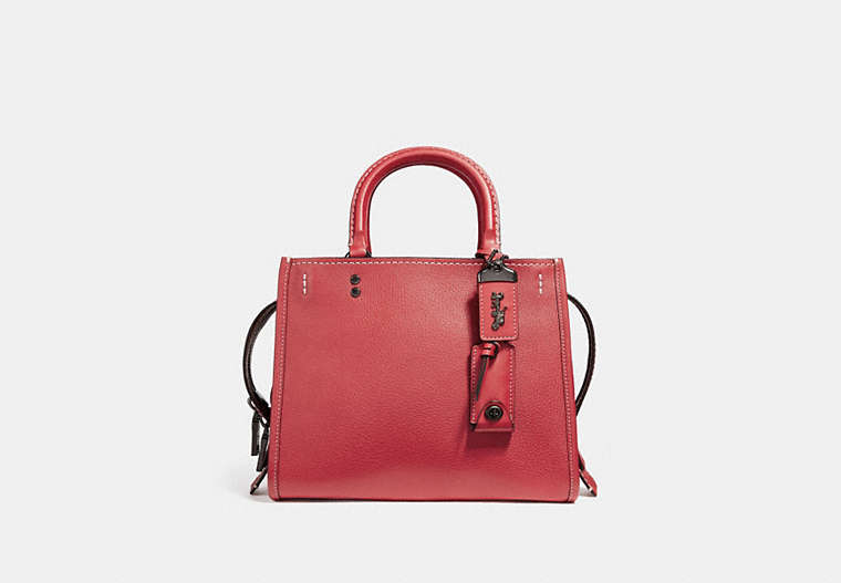 COACH®,ROGUE 25,Leather,Medium,BP/Ruby,Front View
