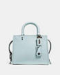 COACH®,ROGUE BAG 25,Leather,Medium,Pewter/Sky,Front View