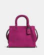 COACH®,ROGUE BAG 25,Leather,Medium,Pewter/Fuchsia,Front View