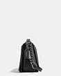 COACH®,COACH SWAGGER SHOULDER BAG,Leather,Mini,Gunmetal/Black,Angle View