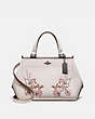 COACH®,GRACE BAG WITH FLORAL EMBROIDERY,Leather,Large,Pewter/Chalk,Front View