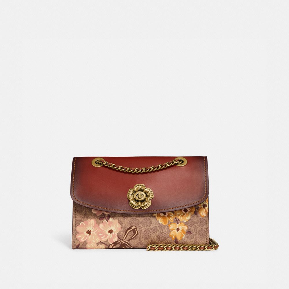 Coach parker in best sale embellished signature rose print