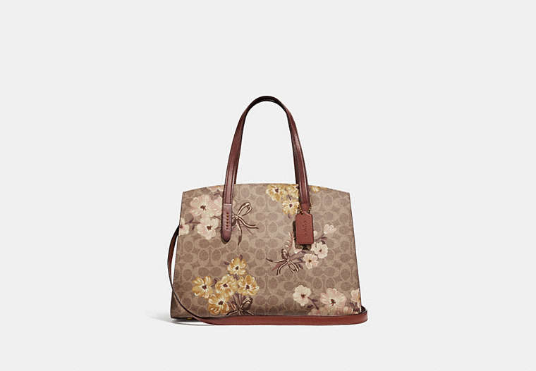 Charlie Carryall In Signature Canvas With Prairie  Floral Print
