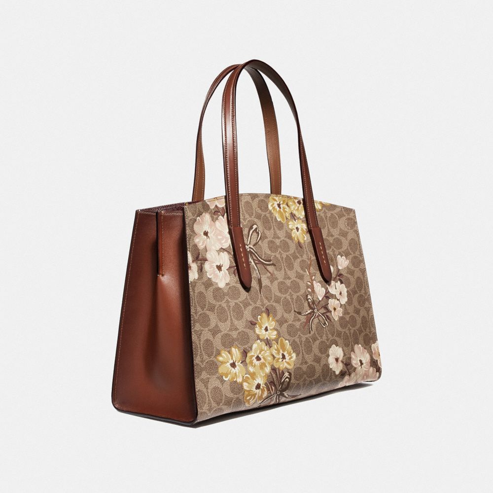 Charlie Carryall In Signature Canvas With Prairie Floral Print