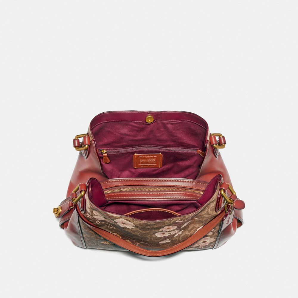 Edie Shoulder Bag 31 In Signature Canvas With Prairie Floral Print