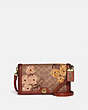 COACH®,RILEY IN SIGNATURE CANVAS WITH PRAIRIE FLORAL PRINT,Coated Canvas,Small,Brass/Tan Rust Bow,Front View