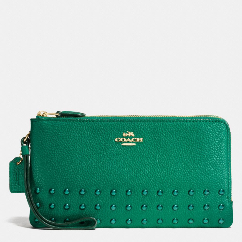 Teal cheap coach wristlet