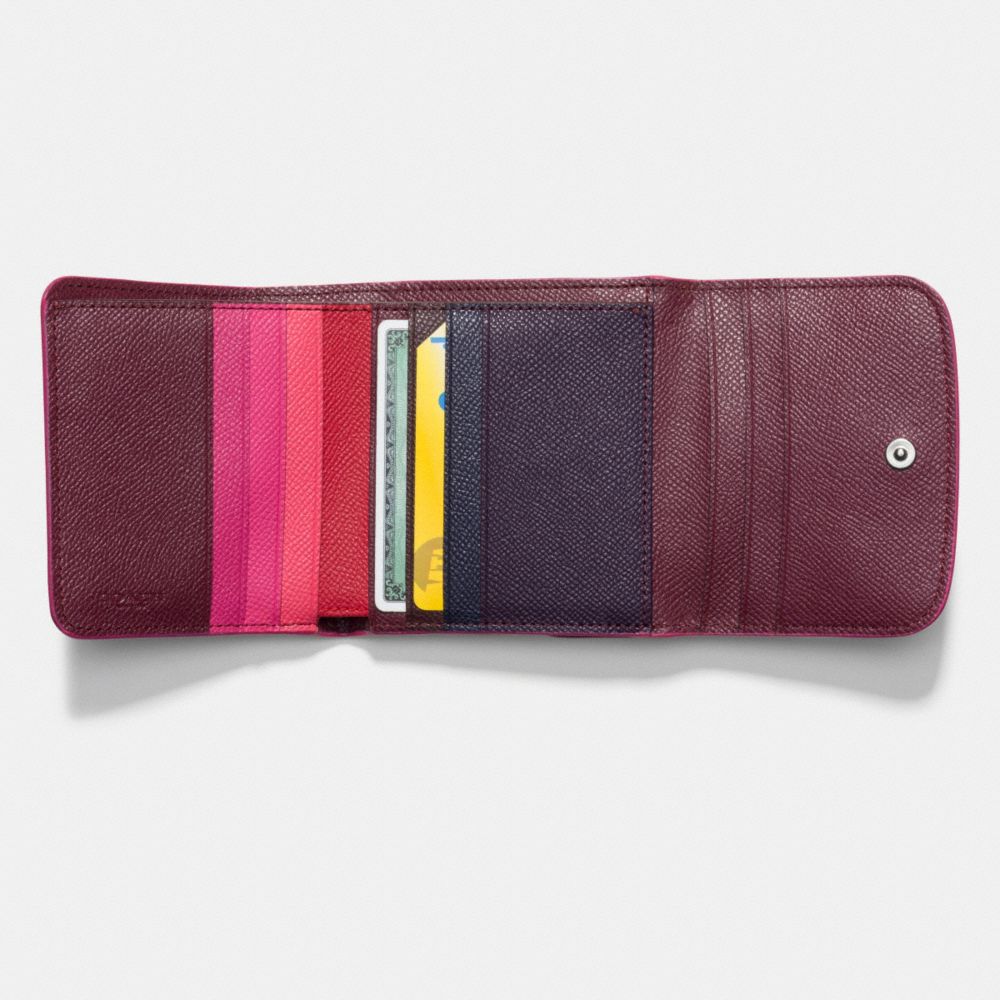 Petit Portefeuille En Cuir Bordeaux