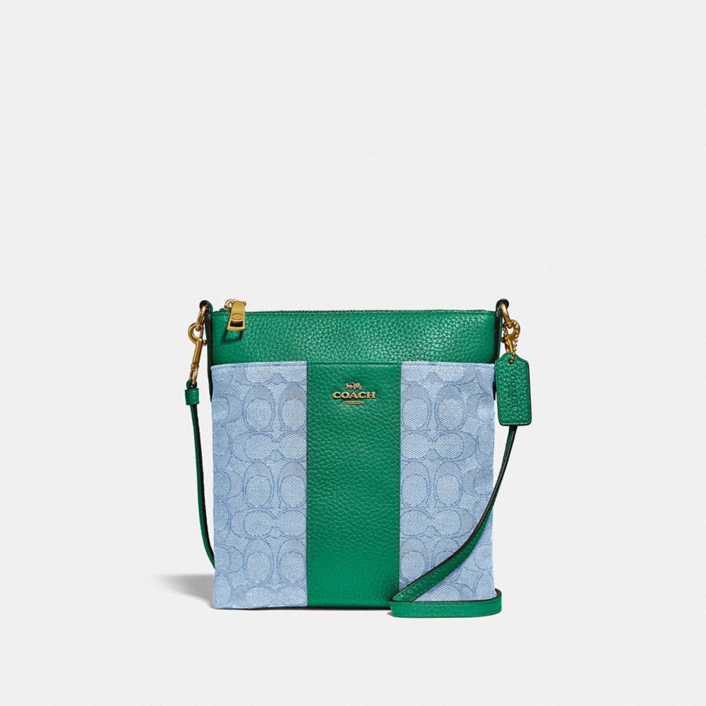 Kitt messenger crossbody in signature jacquard sale