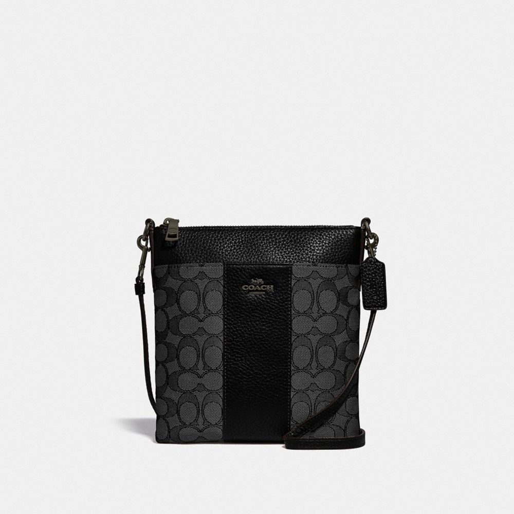 COACH®,Kitt Messenger Crossbody Bag In Signature Jacquard,,Front View