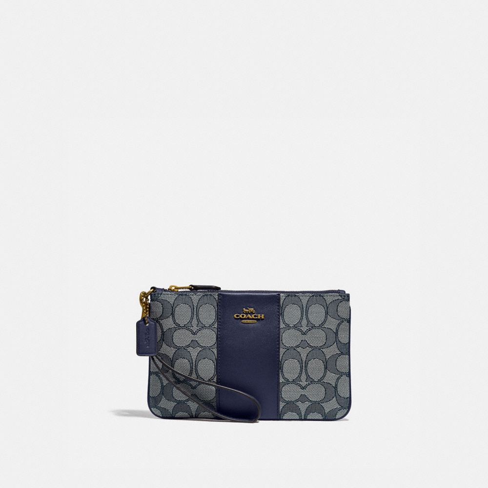 COACH Small Wristlet In Signature Jacquard