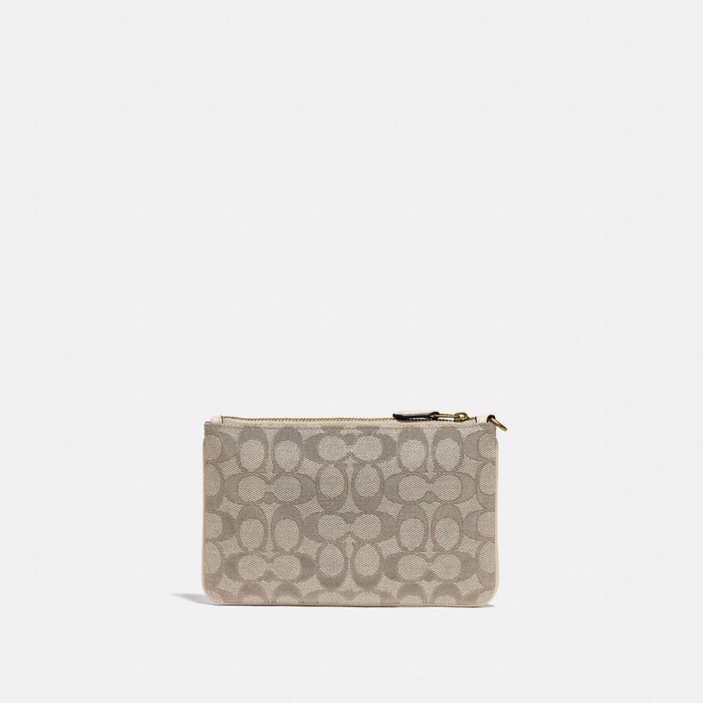COACH®,Small Wristlet In Signature Jacquard,,Back View