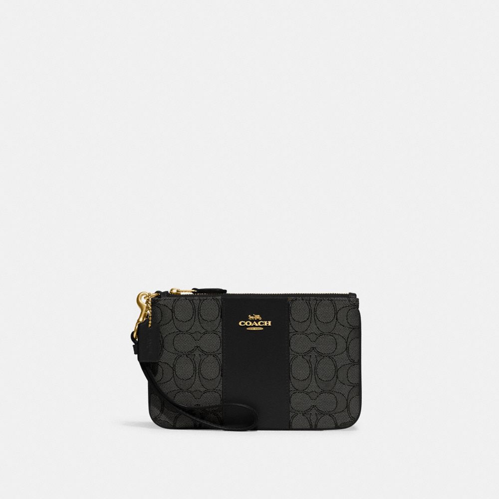 Coach small wristlet store black