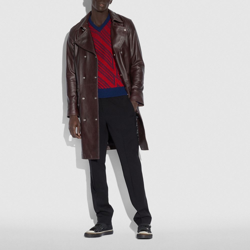 Imperméable en cuir