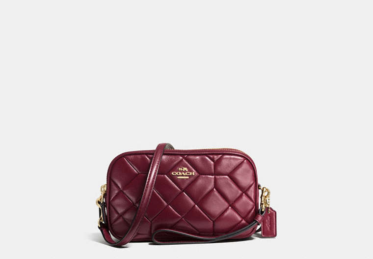 Canyon Quilt Crossbody Clutch In Calf Leather