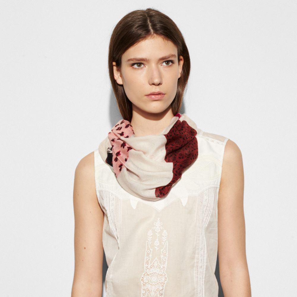 Foulard Oblong Patchwork Papillon