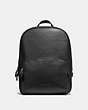 COACH®,KENNEDY BACKPACK,Leather,Large,Silver/Black,Front View