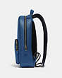 COACH®,KENNEDY BACKPACK,Leather,Large,True Blue/Silver,Angle View