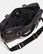 COACH®,HUDSON 5 BAG IN SIGNATURE LEATHER,Signature Crossgrain Leather,Medium,Silver/Midnight,Inside View,Top View