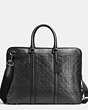 COACH®,METROPOLITAN BRIEF IN SIGNATURE SPORT CALF LEATHER,Leather,Large,Black Antique Nickel/Black,Front View