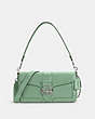 COACH®,GEORGIE SHOULDER BAG,Leather,Large,Silver/Washed Green,Front View