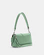 COACH®,GEORGIE SHOULDER BAG,Leather,Large,Silver/Washed Green,Angle View