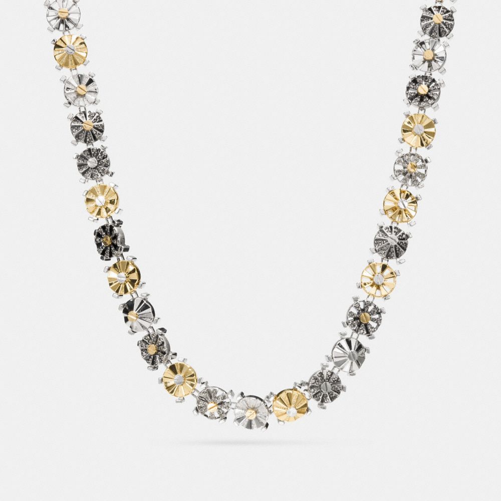 Mixed Daisy Rivet Choker Necklace