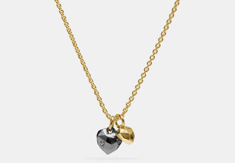 Faceted Heart Charm Necklace